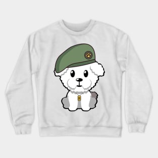 Green Beret furry dog Crewneck Sweatshirt